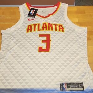 Nike Atlanta White Jersey with Red and Yellow Accents - Huerter